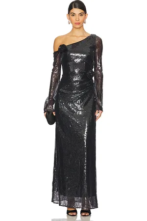 REVOLVE LPA Lpa vestido largo aniella en color talla M en - Black. Talla M (también en S, XS, XXS).