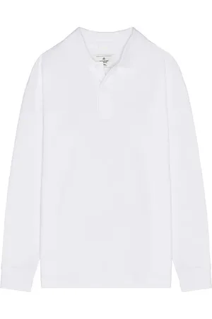 REVOLVE Reigning Champ Reigning champ academy long sleeve polo en color talla S en - White. Talla S (también en XL/1X).