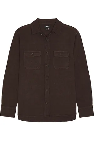 REVOLVE PAIGE Paige sobrecamisa wilbur en color marrón talla L en - Brown. Talla L (también en M).
