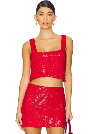 REVOLVE Show Me Your Mumu Show me your mumu tara crop top en color rojo talla S en - Red. Talla S (también en XXL).