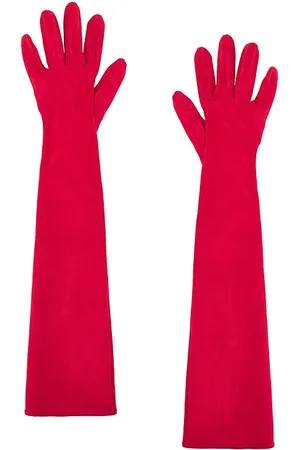 REVOLVE MANOKHI Manokhi guantes largos de gamuza en color talla 6.5 en - Red. Talla 6.5 (también en 7, 7.5, 8).