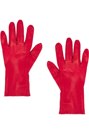 REVOLVE MANOKHI Manokhi guantes cortos de cuero en color talla 6.5 en - Red. Talla 6.5 (también en 7, 7.5, 8).