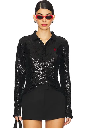 REVOLVE Polo Ralph Lauren Polo ralph lauren polo de manga larga con lentejuelas en color negro talla S en - Black. Talla S (también en XS).