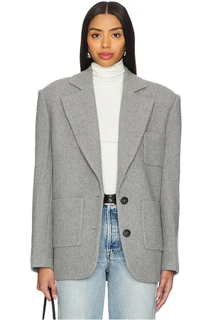 REVOLVE EAVES Eaves shai manteco wool blazer en color talla L en - Light Grey. Talla L (también en M, XL).