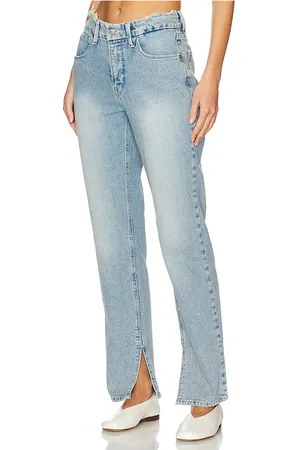 REVOLVE Good American Good american recto(a) good icon inseam slit en color denim claro talla 0 en - Denim-Light. Talla 0 (también en 00, 10, 12, 14