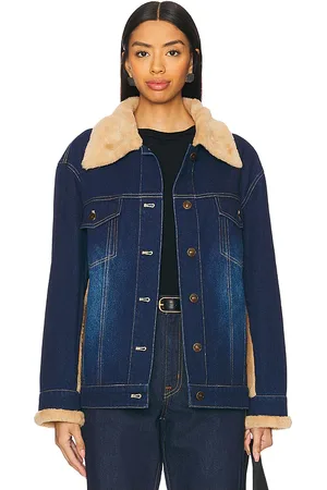 REVOLVE Steve Madden Steve madden chaqueta winona en color denim-dark talla L en - Denim-Dark. Talla L (también en M, S, XL, XS).