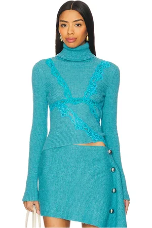 REVOLVE Vaillant Vaillant jersey de cuello alto en color azul cerceta talla 38 en - Teal. Talla 38 (también en 40).
