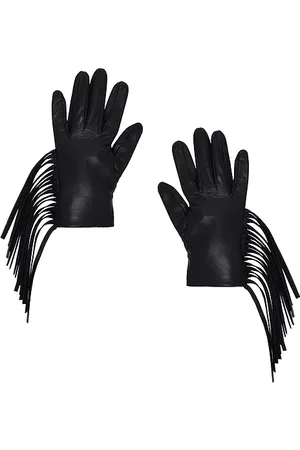 REVOLVE MANOKHI Manokhi guantes cortos con flecos en color talla 6.5 en - Black. Talla 6.5 (también en 7, 7.5).