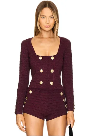 REVOLVE Retrofete Retrofete top palabra de honor clemence en color burgundy talla M en - Burgundy. Talla M (también en S, XL, XS, XXL).