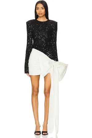 REVOLVE ROTATE Rotate vestido sequins bow mini en color talla 32 en - Black. Talla 32 (también en 34).