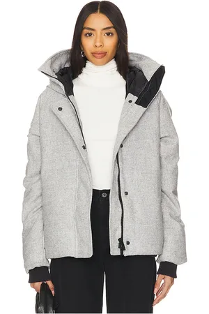 REVOLVE Canada Goose Canada goose chaqueta bomber de lana everleigh en color gris talla L en - Grey. Talla L (también en M, S).