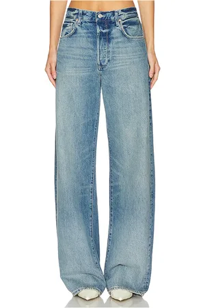REVOLVE PAIGE Paige pierna ancha arellia en color denim-medium talla 24 en - Denim-Medium. Talla 24 (también en 27, 29, 30, 31, 32, 33).