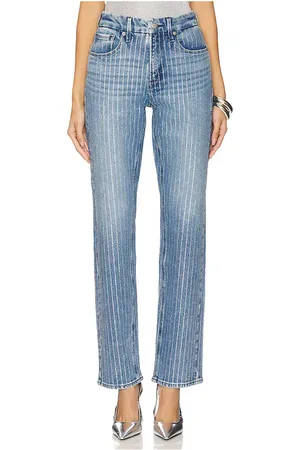 REVOLVE Good American Good american recto(a) good icon rhinestone en color denim-medium talla 10 en - Denim-Medium. Talla 10 (también en 12, 14, 2