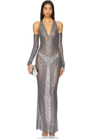 REVOLVE NBD Nbd vestido largo freya en color plateado metálico talla L en - Metallic Silver. Talla L (también en M, S, XL, XXS).