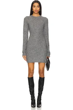 REVOLVE Lovers and Friends Lovers and friends vestido evie crewneck en color charcoal talla L en - Charcoal. Talla L (también en M, S, XS).