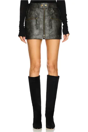 REVOLVE Isabel Marant Etoile Isabel marant etoile minifalda cuero sintético claudine en color charcoal talla 34/2 en - Charcoal. Talla 34/2 (t