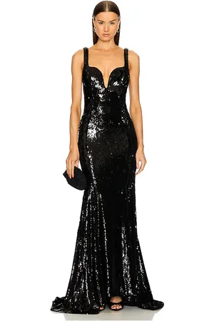 REVOLVE Michael Costello Michael costello vestido largo loren en color talla S en - Black. Talla S (también en XS).
