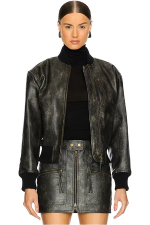 REVOLVE Isabel Marant Etoile Isabel marant etoile bombardero de piel sintética crisley en color negro talla 34/2 en - Black. Talla 34/2 (tambi