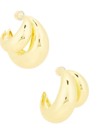 REVOLVE SHASHI Shashi pendientes de aro double tsuki en color oro metálico talla all en - Metallic Gold. Talla all.