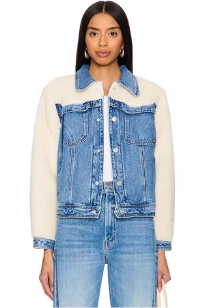 REVOLVE MOTHER Mother chaqueta backbend en color denim-medium talla M en - Denim-Medium. Talla M (también en S, XS).