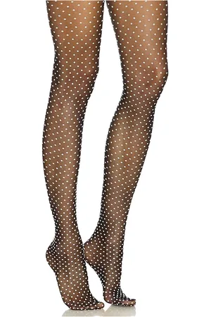 REVOLVE Wolford Wolford medias satin touch dots en color negro talla S en - Black. Talla S (también en XS).