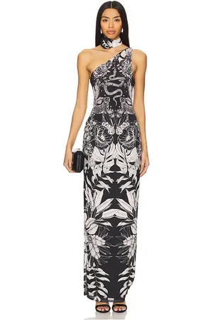 REVOLVE AFRM Afrm vestido largo con cuello halter en color negro talla L en - Black. Talla L (también en XL).
