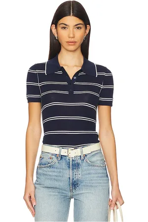 REVOLVE SIMKHAI Simkhai polo de manga corta matty en color azul marino talla L en - Navy. Talla L (también en M, S, XS).