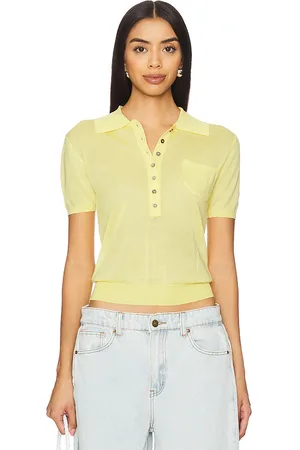 REVOLVE LIONESS Lioness top manga corta untamed en color amarillo limon talla M en - Lemon. Talla M (también en S, XS).