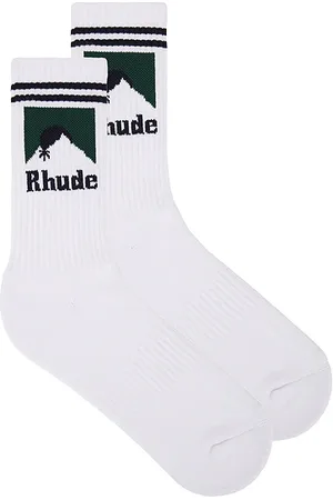 REVOLVE Rhude Rhude calcetines en color blanco talla all en White Navy & Green - White. Talla all.