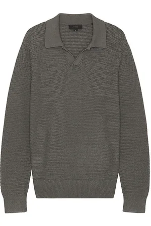 REVOLVE Vince Vince craftsman rib johnny polo en color gris talla L en - Grey. Talla L (también en M, S, XL/1X).