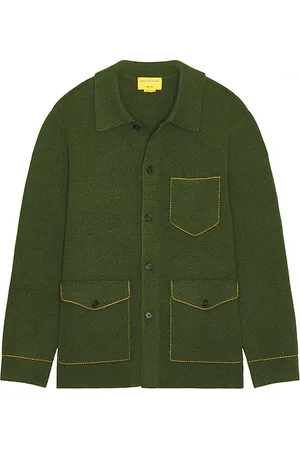 REVOLVE Guest In Residence Guest en residence chaqueta con cuello industry en color verde oscuro talla L en - Dark Green. Talla L (también en XS).