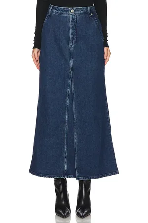 REVOLVE Good American Good american maxifalda denim fit and flare en color azul talla 0 en - Blue. Talla 0 (también en 00, 10, 16, 18, 2, 20, 22, 24