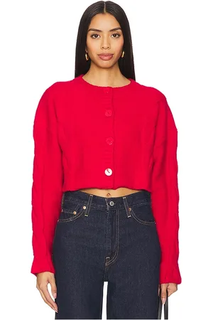REVOLVE SNDYS Sndys chaqueta de punto trenzado laine en color talla L en - Red. Talla L (también en M, S, XL, XS).