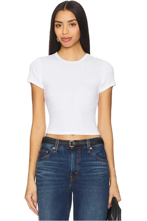 REVOLVE Good American Good american camiseta tirantes baby cotton pointelle en color blanco talla 2X en - White. Talla 2X (también en 3X, 4X, 5X, XL)