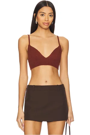 REVOLVE WeWoreWhat Weworewhat sujetador top sweater en color marrón talla L en - Brown. Talla L (también en M, S, XL, XS).