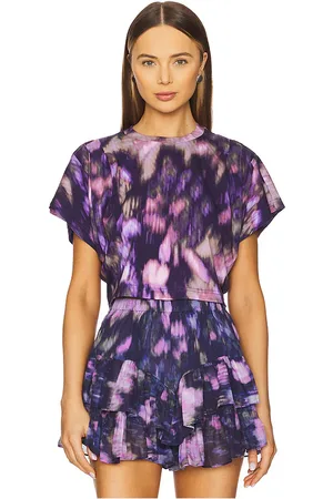 REVOLVE Isabel Marant Etoile Isabel marant etoile top manga corta zilia en color morado talla M en - Purple. Talla M (también en S, XS).