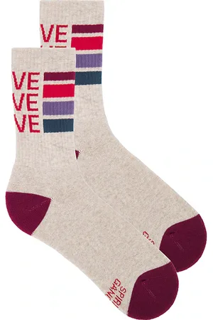 REVOLVE Spiritual Gangster Spiritual gangster calcetín de la tripulación love stripe en color crema talla all en - Cream. Talla all.