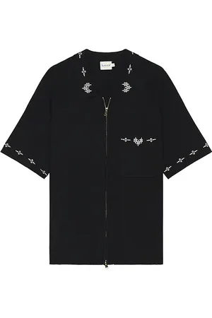 REVOLVE Bound Bound aztec cropped zip knit polo en color talla M en - Black. Talla M (también en S).