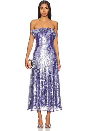 REVOLVE AMUR Amur vestido midi braelynn en color morado talla 0 en - Purple. Talla 0 (también en 2, 4, 6).