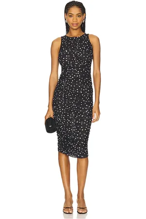 REVOLVE Bardot Bardot vestido midi felicia en color negro talla 10 en - Black. Talla 10 (también en 2, 4, 6, 8).