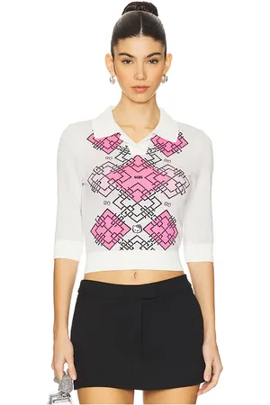 REVOLVE GCDS Gcds hello kitty argyle polo en color blanco talla L en - White. Talla L (también en M, S, XS).