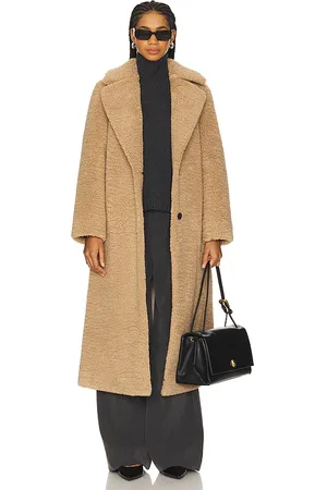 REVOLVE ALLSAINTS Allsaints abrigo piel freddie en color beige talla L en - Beige. Talla L (también en M, S).