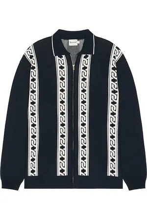 REVOLVE Bound Bound chain full zip knit polo en color talla L en - Navy. Talla L (también en M, S, XL/1X).