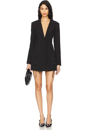 REVOLVE Bardot Bardot vestido blazer con cordones verity en color talla 2 en - Black. Talla 2 (también en 4, 6).