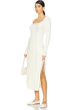 REVOLVE Free People Free people vestido midi free people heart of gold en color blanco talla L en - White. Talla L (también en M, S, XL, XS).