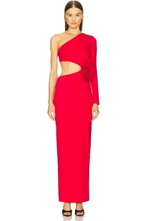 REVOLVE Michael Costello Michael costello vestido largo llona en color talla L en - Red. Talla L (también en M, S, XL, XS, XXS).