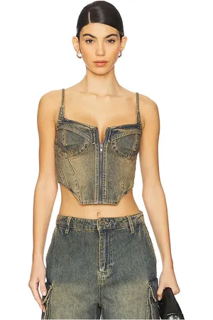 REVOLVE AFRM Afrm corsé iris en color denim-dark talla 1X en - Denim-Dark. Talla 1X (también en L, M, S, XL, XS, XXL).