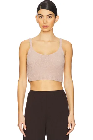 REVOLVE Barefoot Dreams Barefoot dreams camisola cozychic luxe cropped cami en color neutral talla L en - Neutral. Talla L (también en M, S, XL, XS).