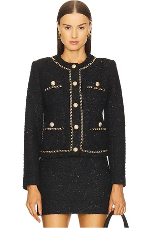 REVOLVE Generation Love Generation love chaqueta tweed velma en color talla M en - Black. Talla M (también en S, XS, XXL).