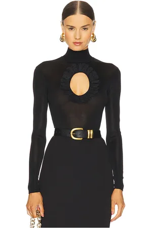 REVOLVE Self-portrait Self-portrait body de punto con cortes en color talla L en - Black. Talla L (también en M, S).